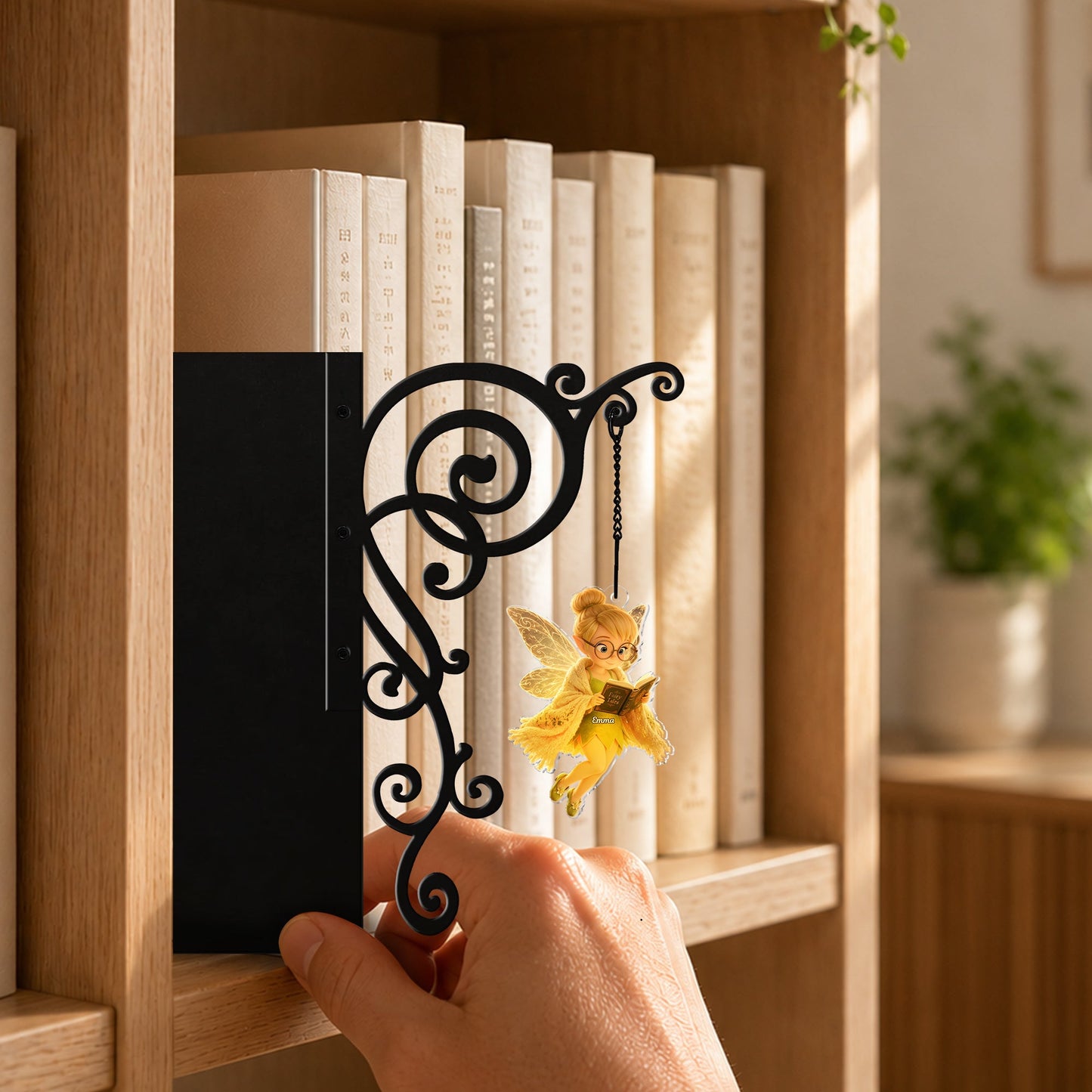 Fairy Reading Book - Personalized Flying Fairy Bookshelf Lamp