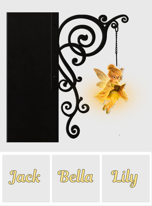 Fairy Reading Book - Personalized Flying Fairy Bookshelf Lamp