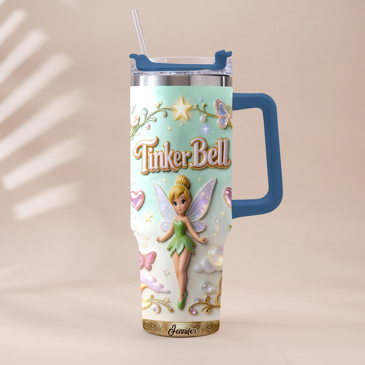Pixie Dust - Personalized Flying Fairy Tumbler With Handle