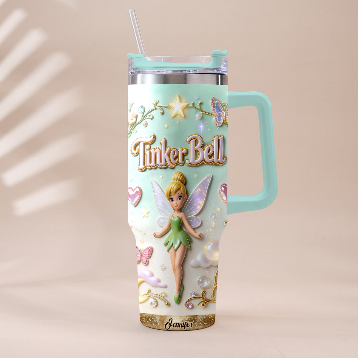 Pixie Dust - Personalized Flying Fairy Tumbler With Handle