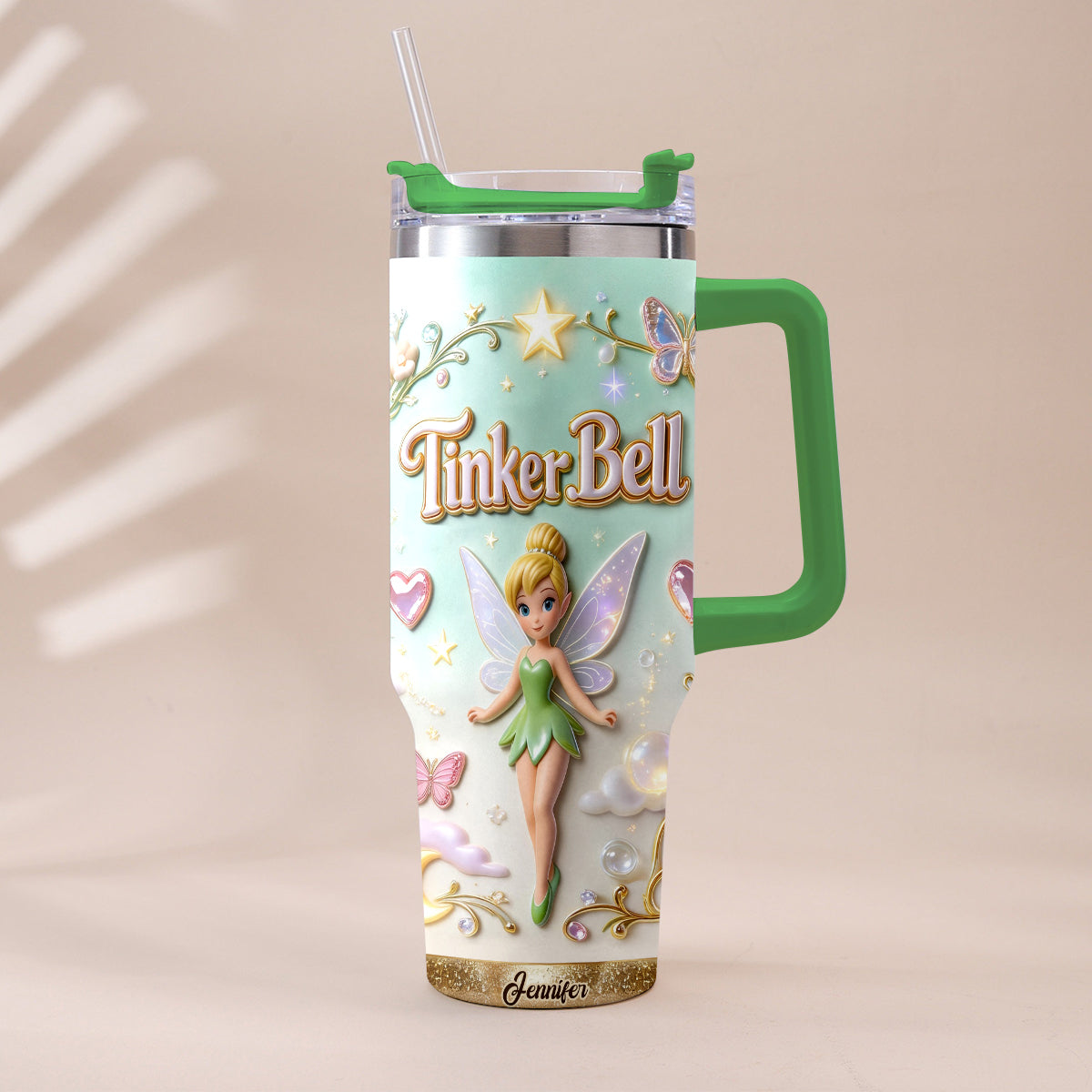 Pixie Dust - Personalized Flying Fairy Tumbler With Handle