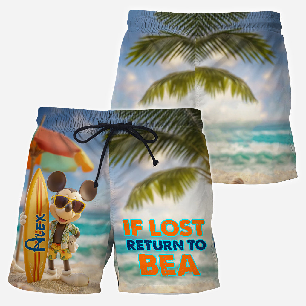 Funny Tropical Hawaiian Aloha Couple Beach - Personalized Mouse Men Shorts and Women Shorts