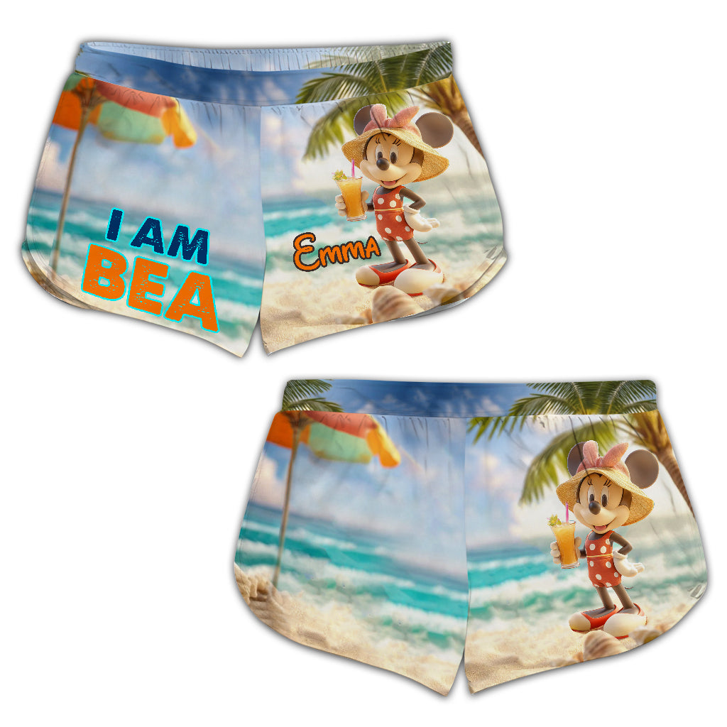 Funny Tropical Hawaiian Aloha Couple Beach - Personalized Mouse Men Shorts and Women Shorts