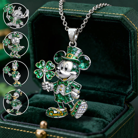 Lucky Charm Magical Mouse Ears - Personalized Mouse Shaped Metal Pendant Necklace