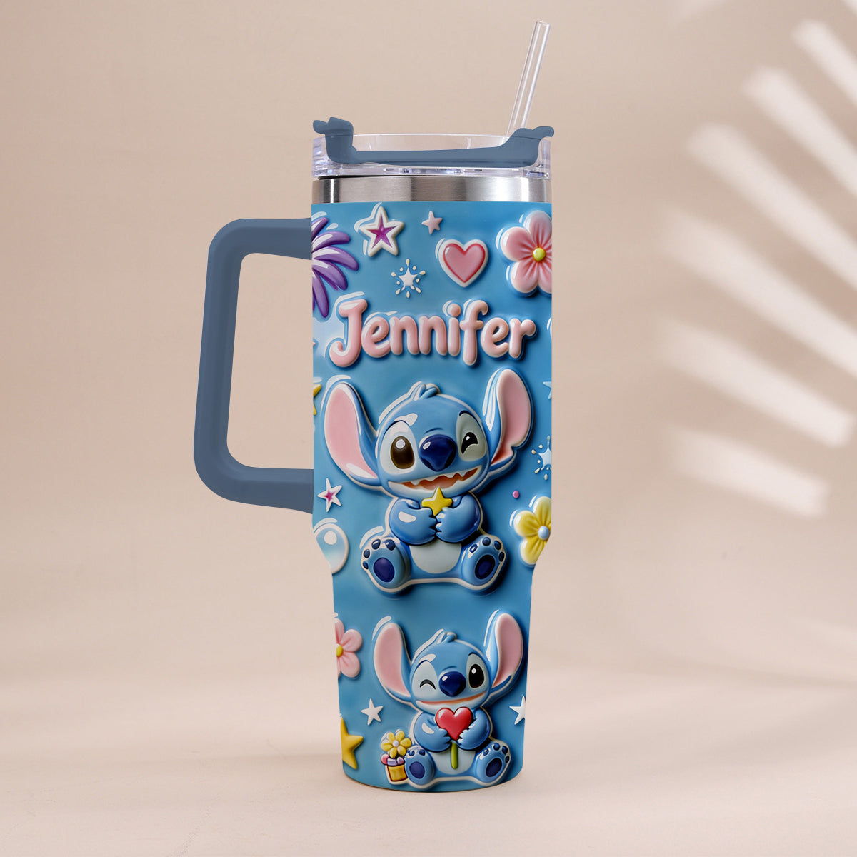 Ohana Means Family - Personalized Ohana Tumbler With Handle