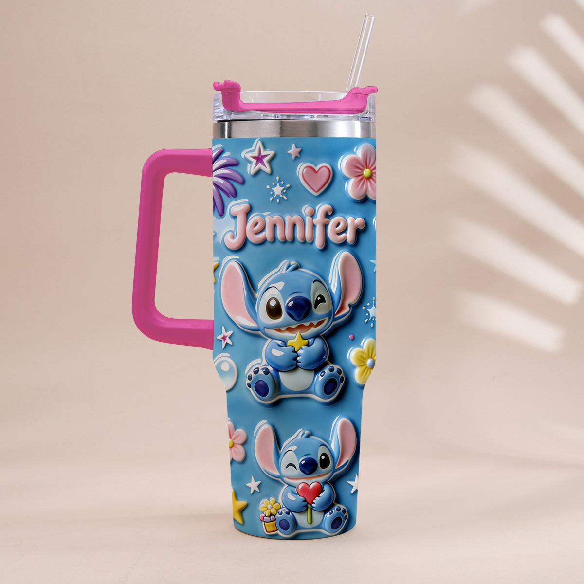 Ohana Means Family - Personalized Ohana Tumbler With Handle