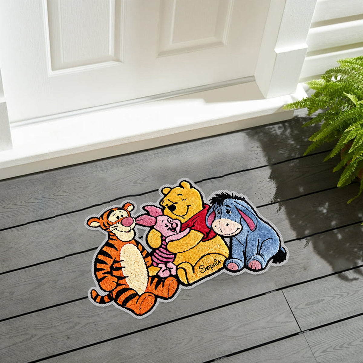 Friends - Personalized Yellow Bear Non-Slip Tufted Rug