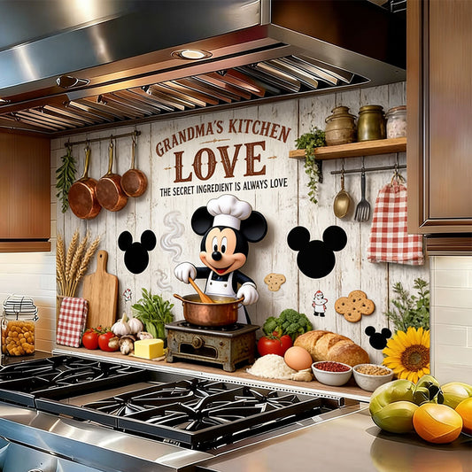 Cute Mouse Oil-Proof Kitchen Backsplash Decal - Personalized Mouse Wall Decal