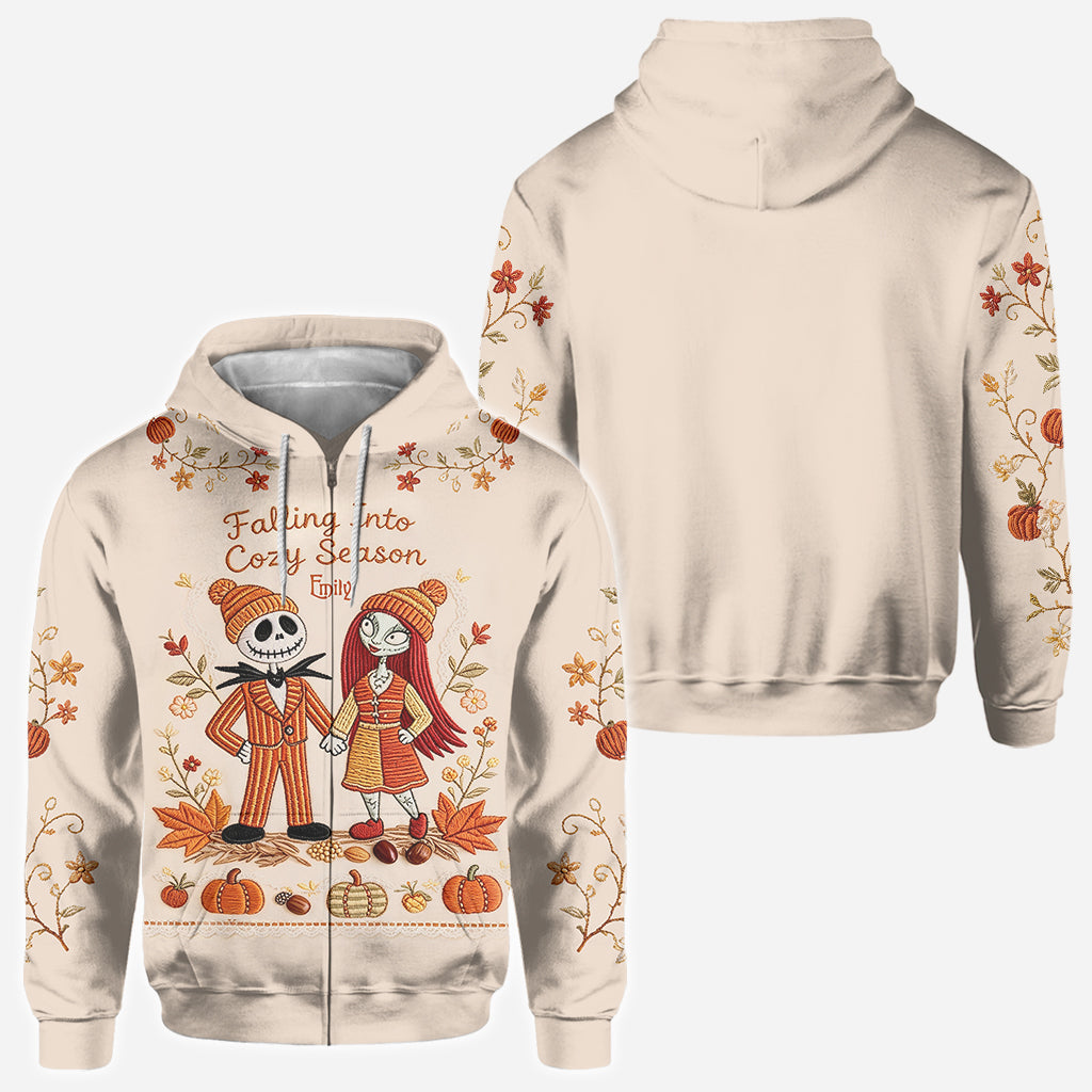 Nightmare Couple Autumn Vibes - Personalized Nightmare All Over Shirt