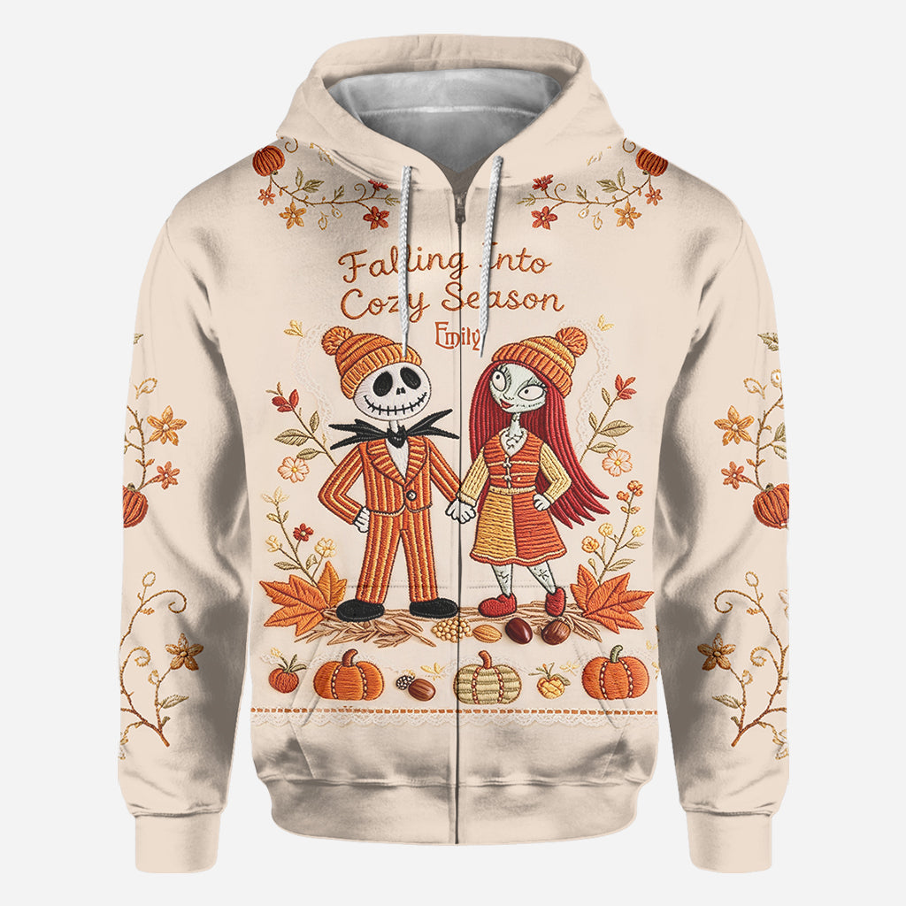 Nightmare Couple Autumn Vibes - Personalized Nightmare All Over Shirt