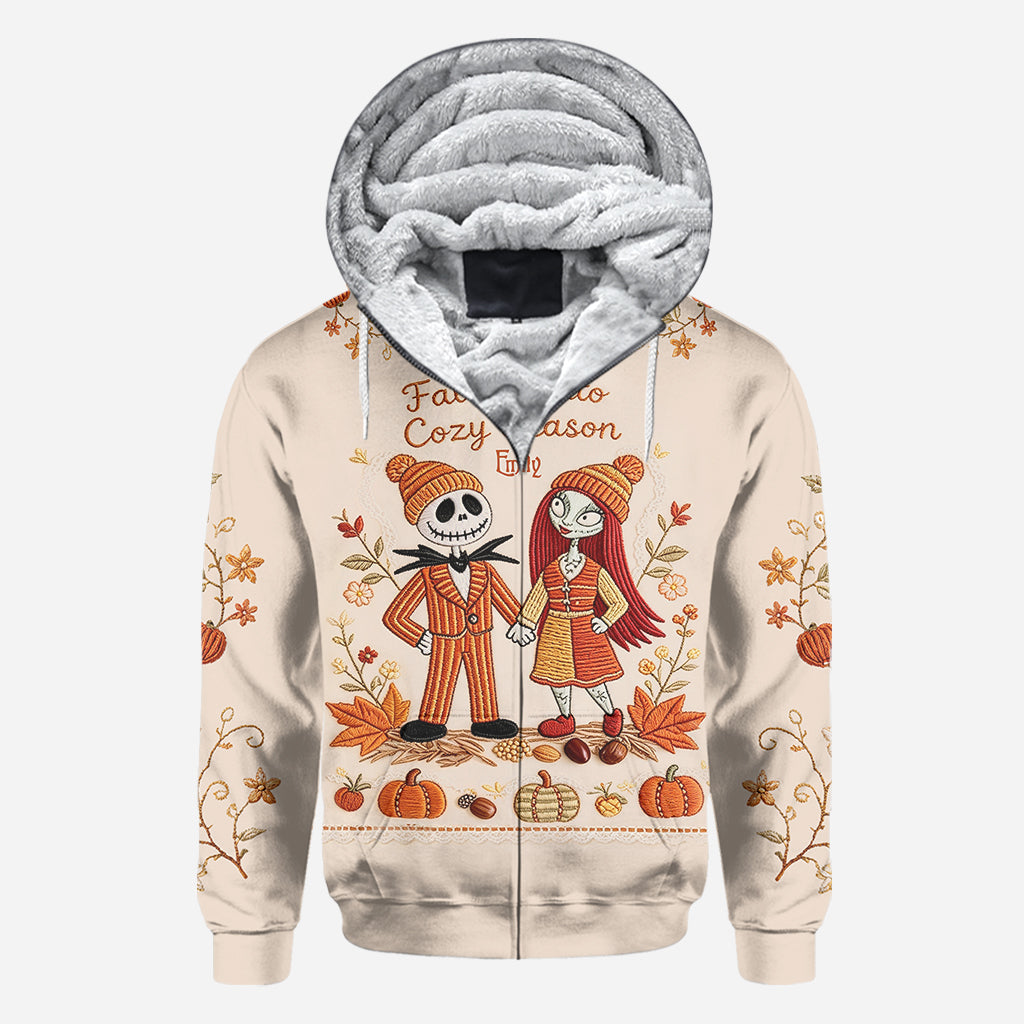 Nightmare Couple Autumn Vibes - Personalized Nightmare All Over Shirt