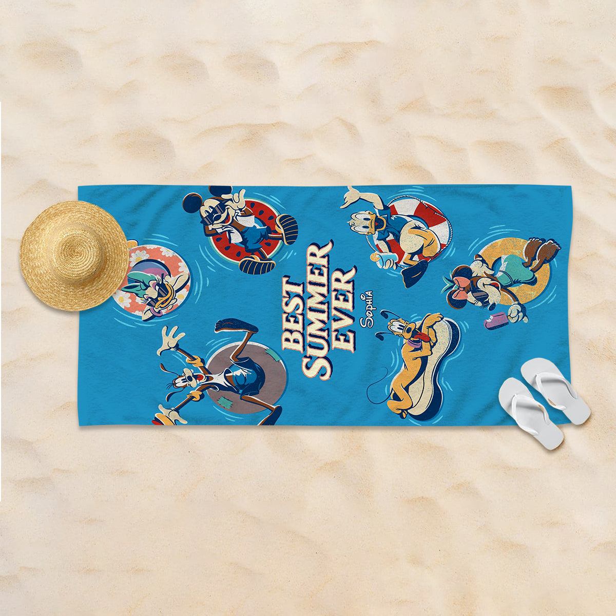 Best Summer Ever - Personalized Mouse Quick-dry Beach Towel/ Bath Towel