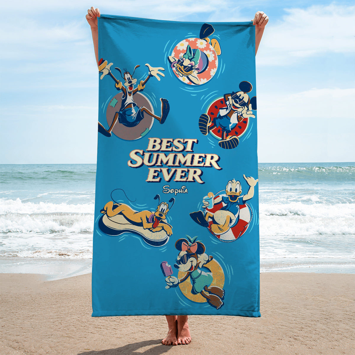 Best Summer Ever - Personalized Mouse Quick-dry Beach Towel/ Bath Towel