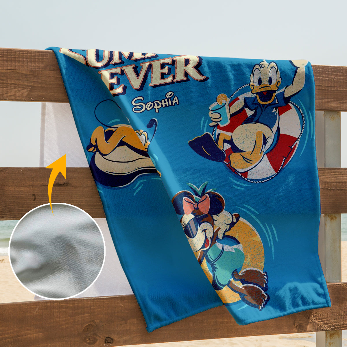 Best Summer Ever - Personalized Mouse Quick-dry Beach Towel/ Bath Towel