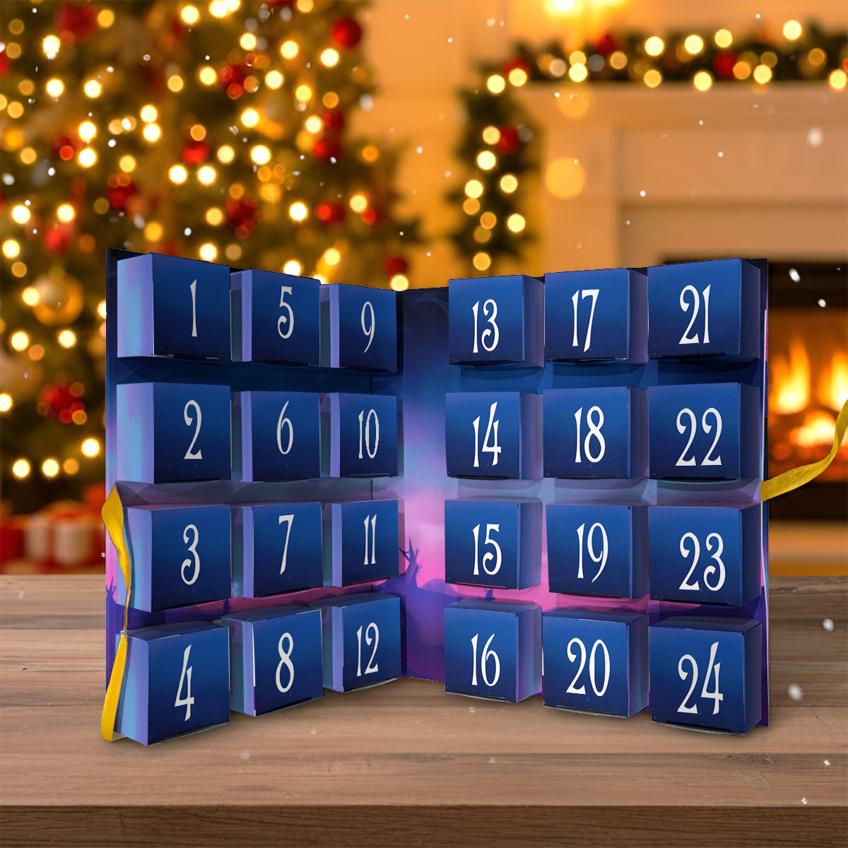 Dark Christmas - Personalized Nightmare Folded Advent Calendar With Ornaments