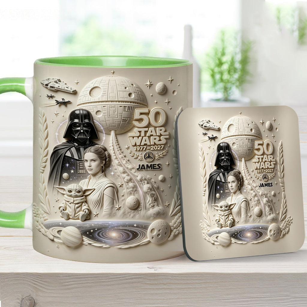 Dark Side 50th Anniversary - Personalized The Force Accent Mug & Coaster
