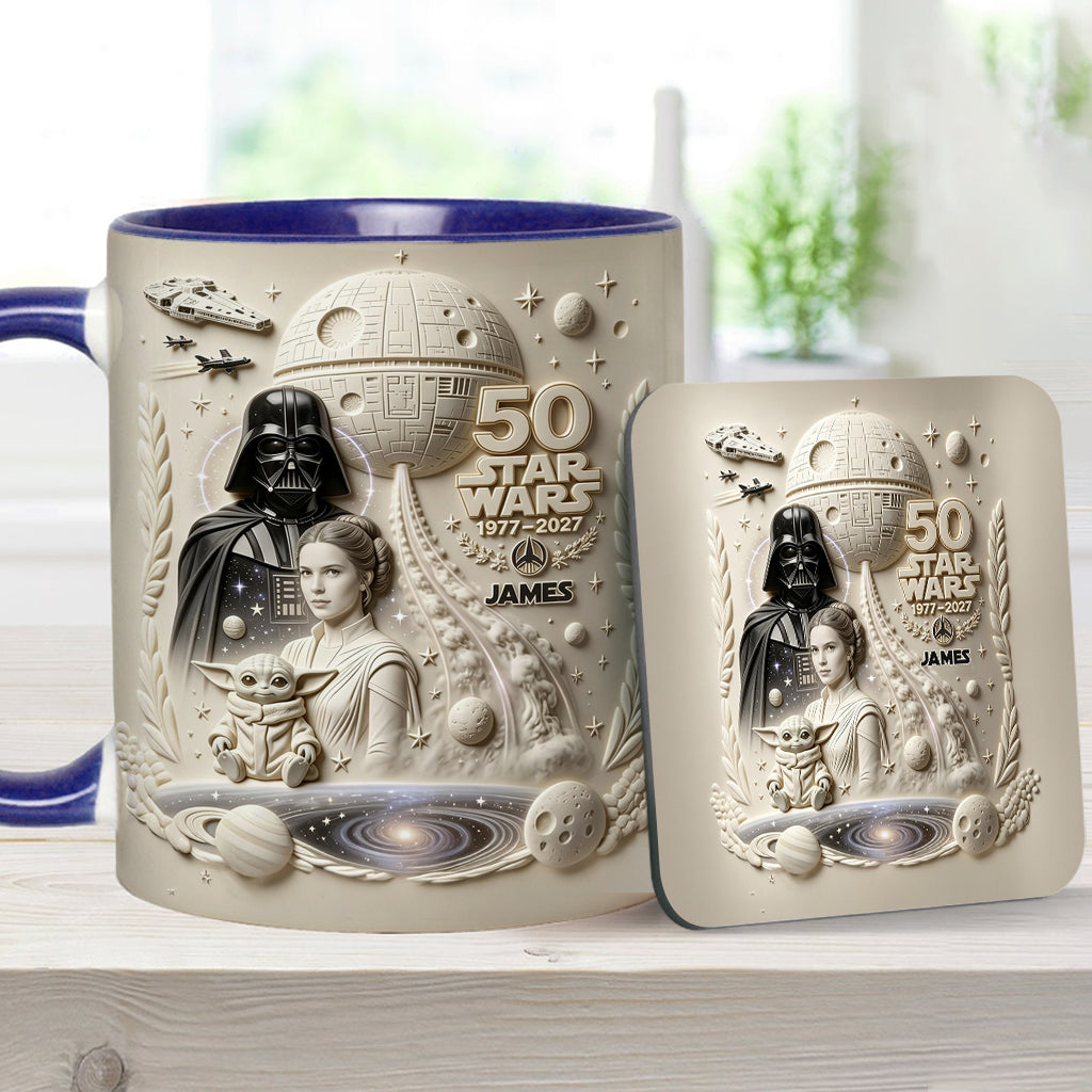 Dark Side 50th Anniversary - Personalized The Force Accent Mug & Coaster