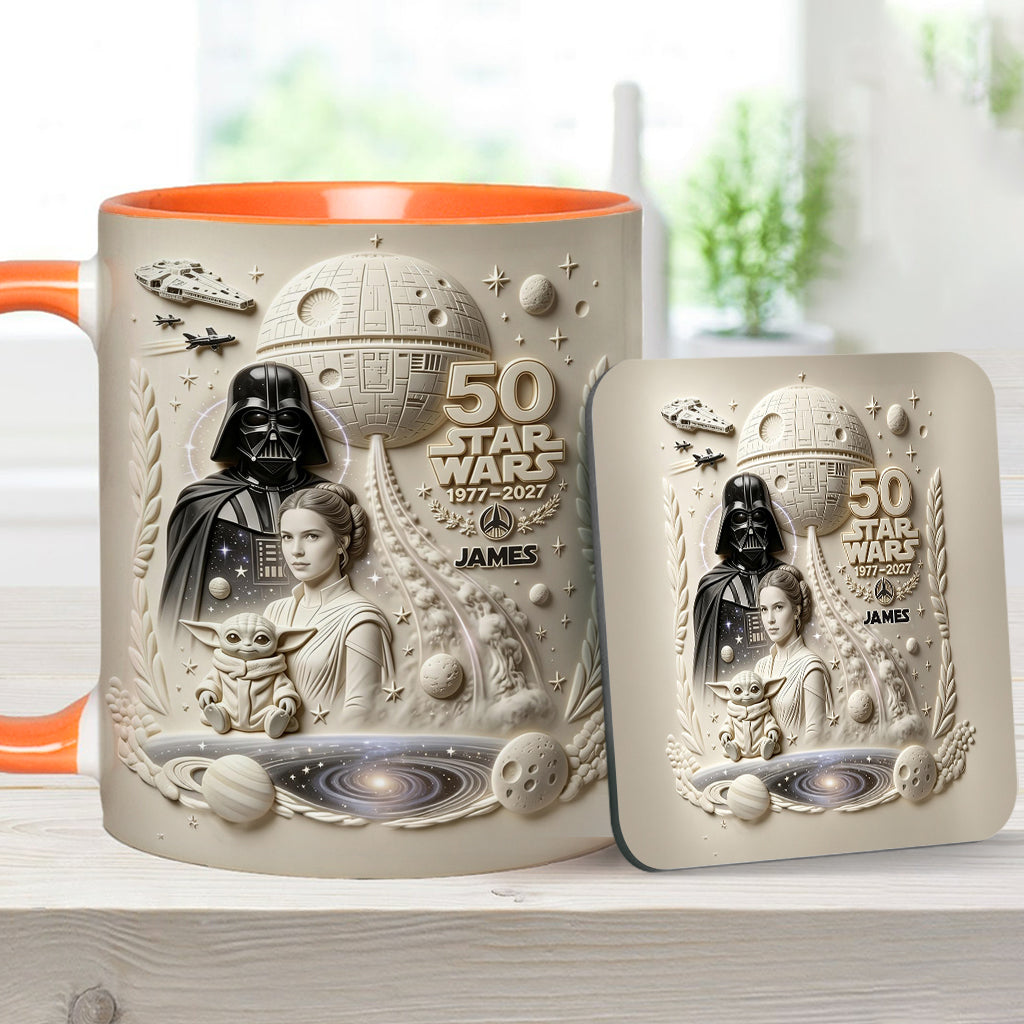 Dark Side 50th Anniversary - Personalized The Force Accent Mug & Coaster