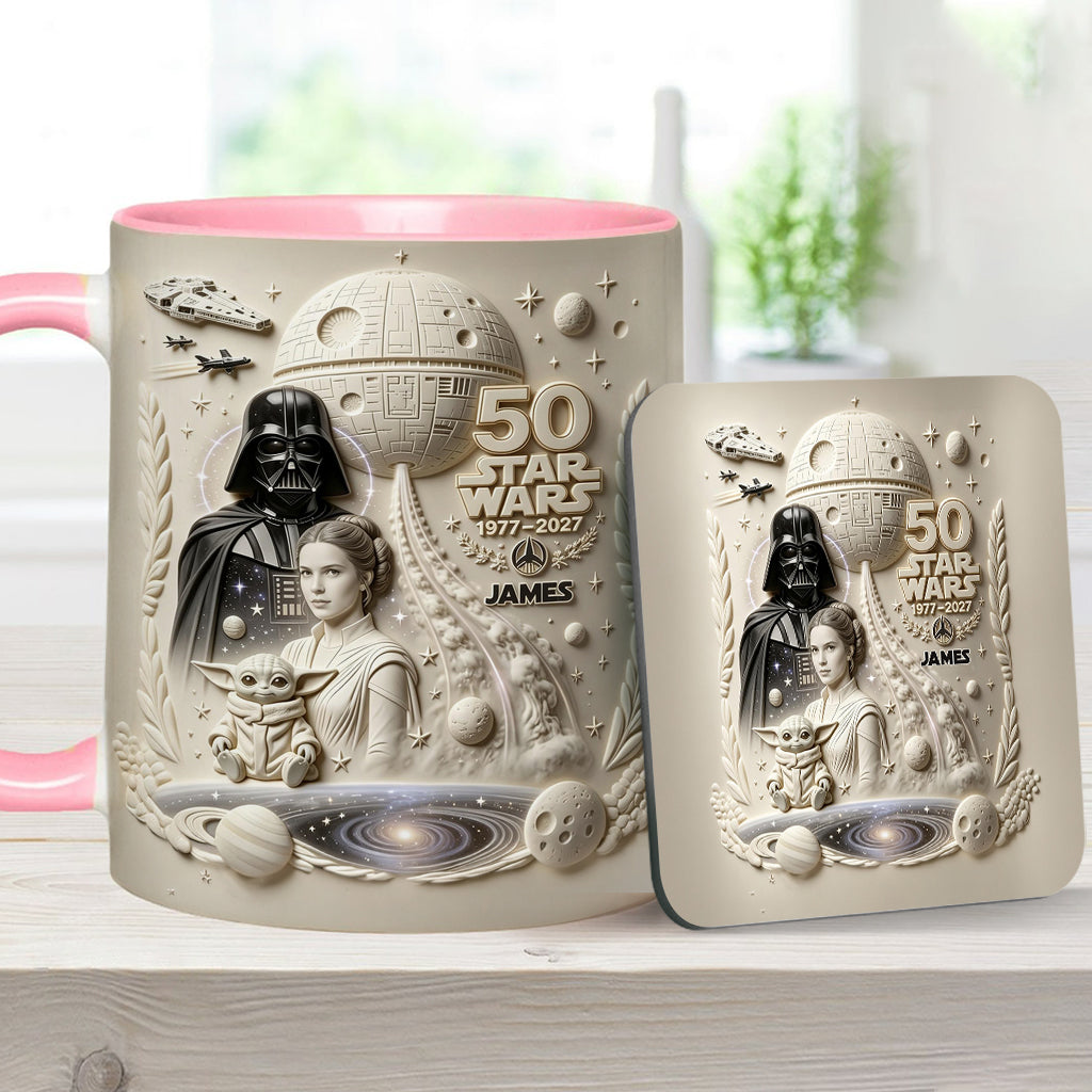 Dark Side 50th Anniversary - Personalized The Force Accent Mug & Coaster