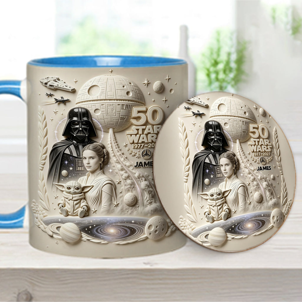 Dark Side 50th Anniversary - Personalized The Force Accent Mug & Coaster