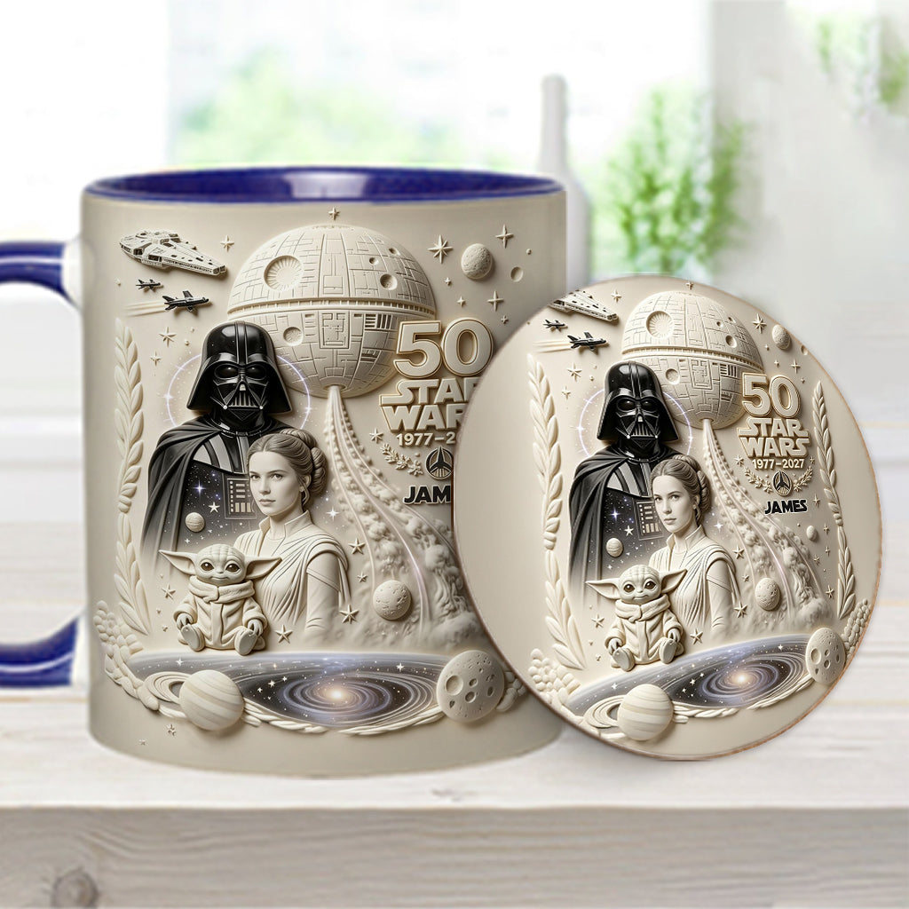 Dark Side 50th Anniversary - Personalized The Force Accent Mug & Coaster