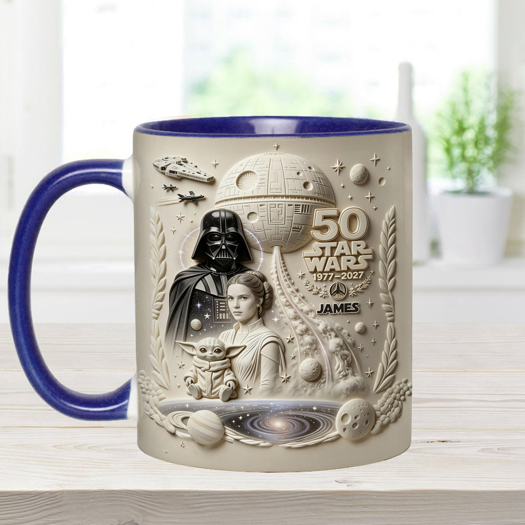 Dark Side 50th Anniversary - Personalized The Force Accent Mug & Coaster