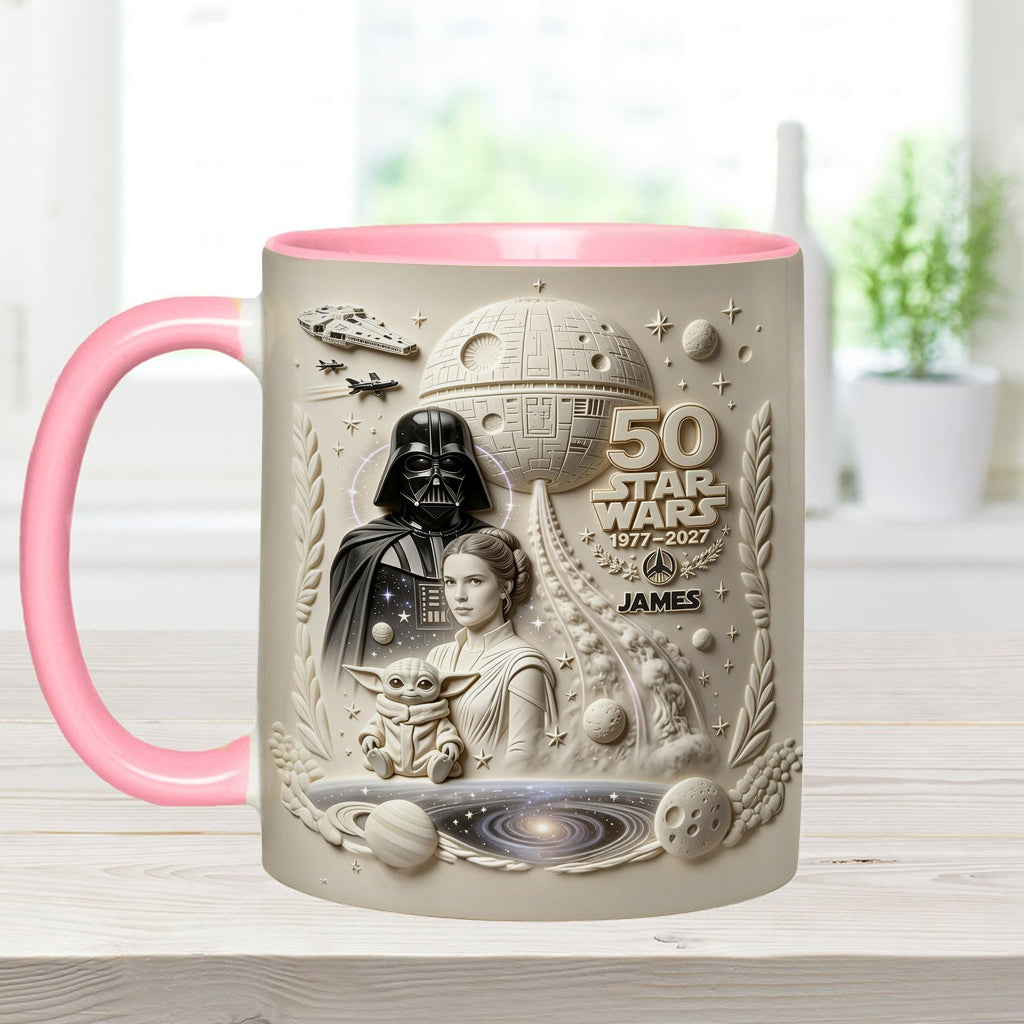 Dark Side 50th Anniversary - Personalized The Force Accent Mug & Coaster