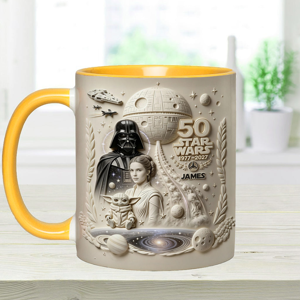 Dark Side 50th Anniversary - Personalized The Force Accent Mug & Coaster