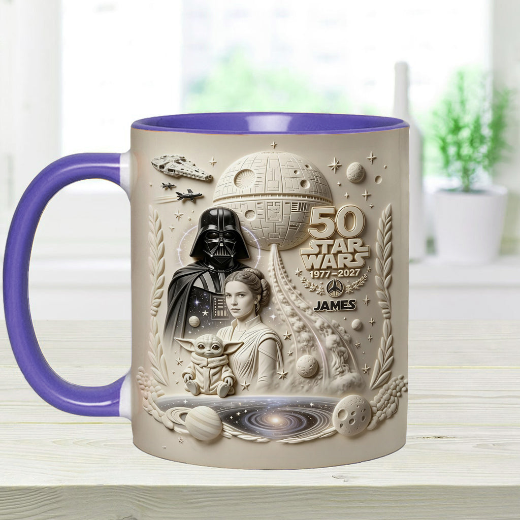 Dark Side 50th Anniversary - Personalized The Force Accent Mug & Coaster
