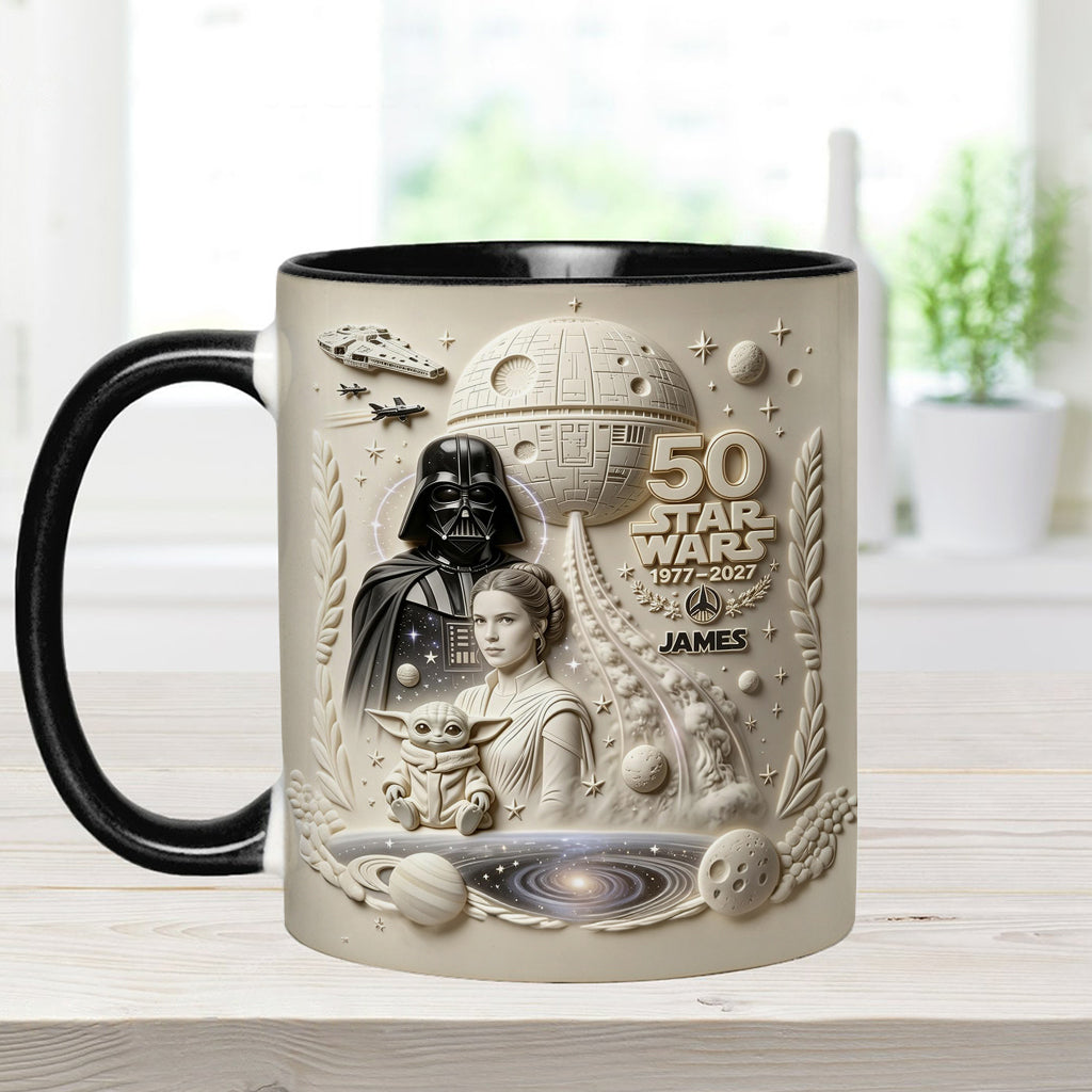 Dark Side 50th Anniversary - Personalized The Force Accent Mug & Coaster