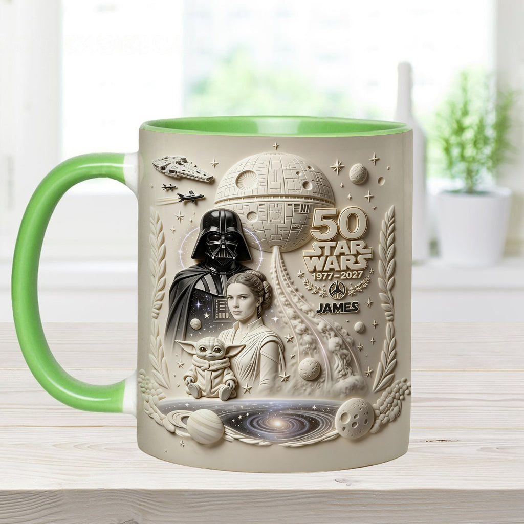 Dark Side 50th Anniversary - Personalized The Force Accent Mug & Coaster