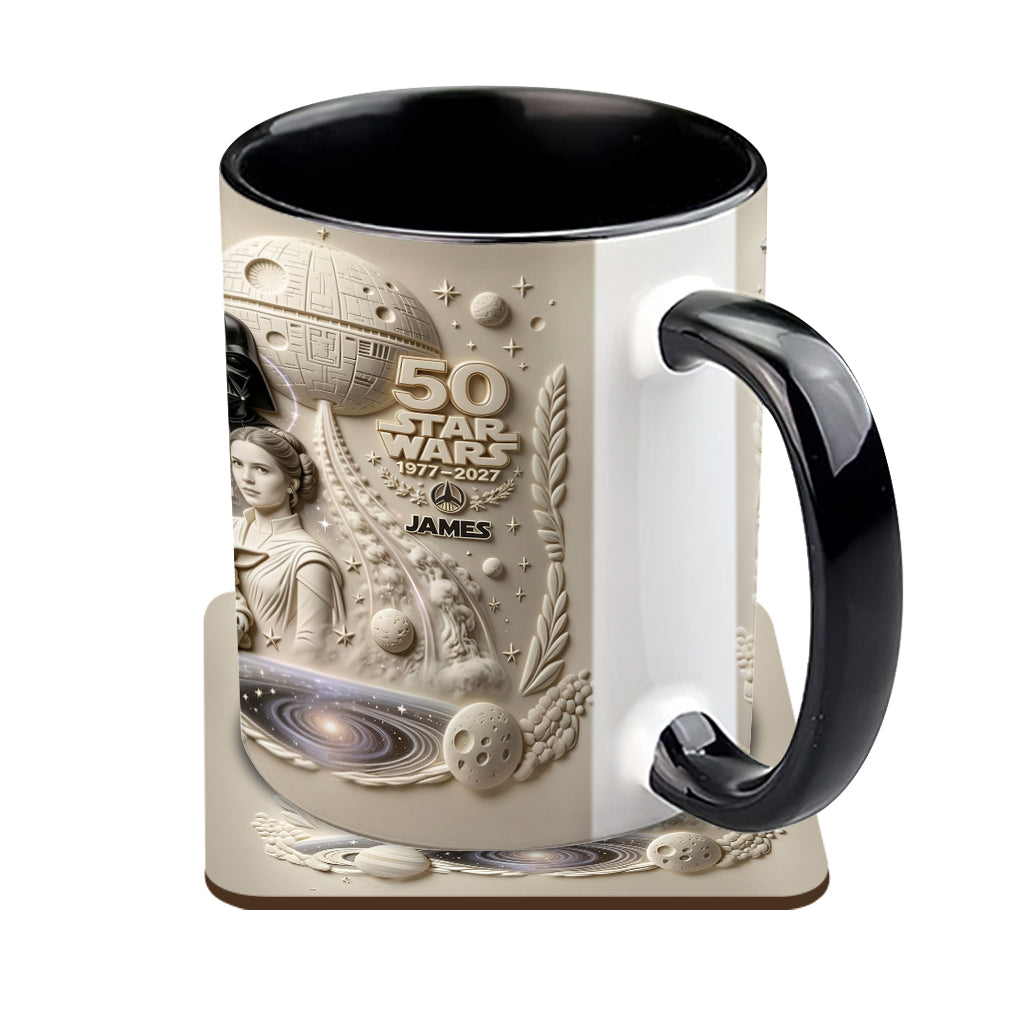 Dark Side 50th Anniversary - Personalized The Force Accent Mug & Coaster