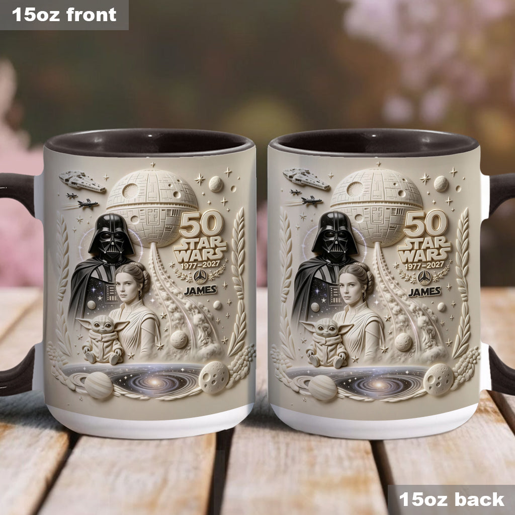 Dark Side 50th Anniversary - Personalized The Force Accent Mug & Coaster