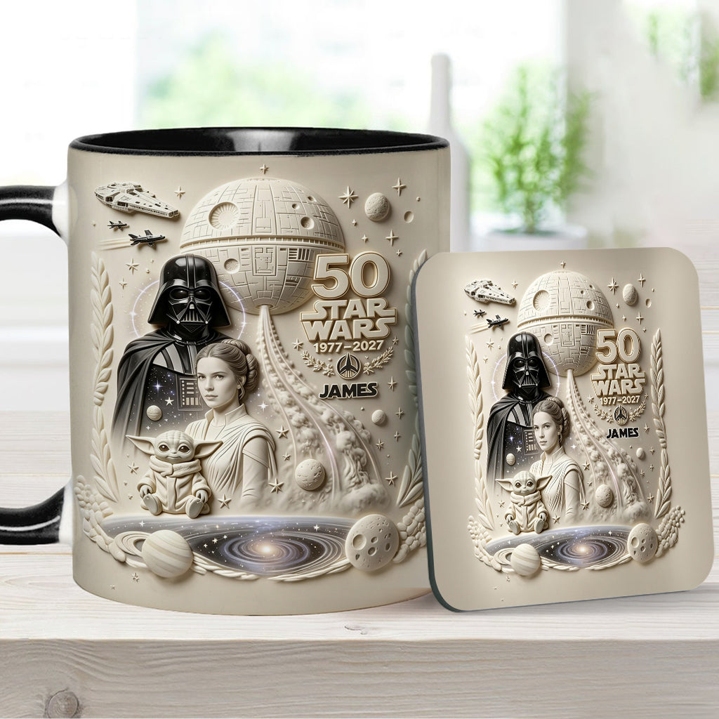 Dark Side 50th Anniversary - Personalized The Force Accent Mug & Coaster