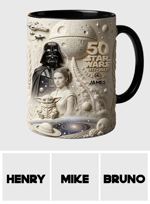 Dark Side 50th Anniversary - Personalized The Force Accent Mug & Coaster