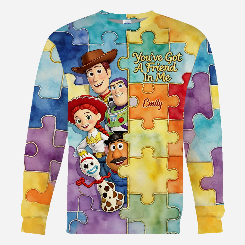You've Got A Friend In Me - Personalized Autism Awareness All Over Shirt