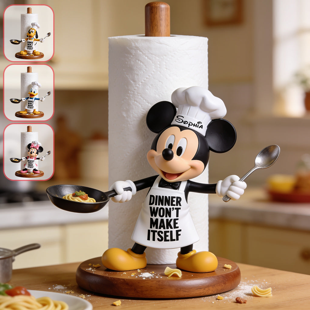 Won't Make Itself - Personalized Mouse Paper Towel Stand