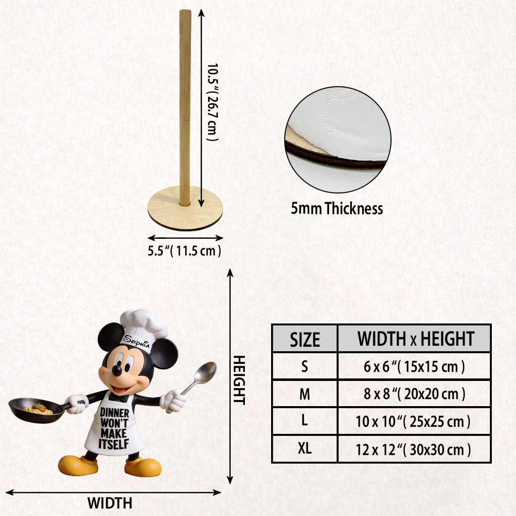 Won't Make Itself - Personalized Mouse Paper Towel Stand
