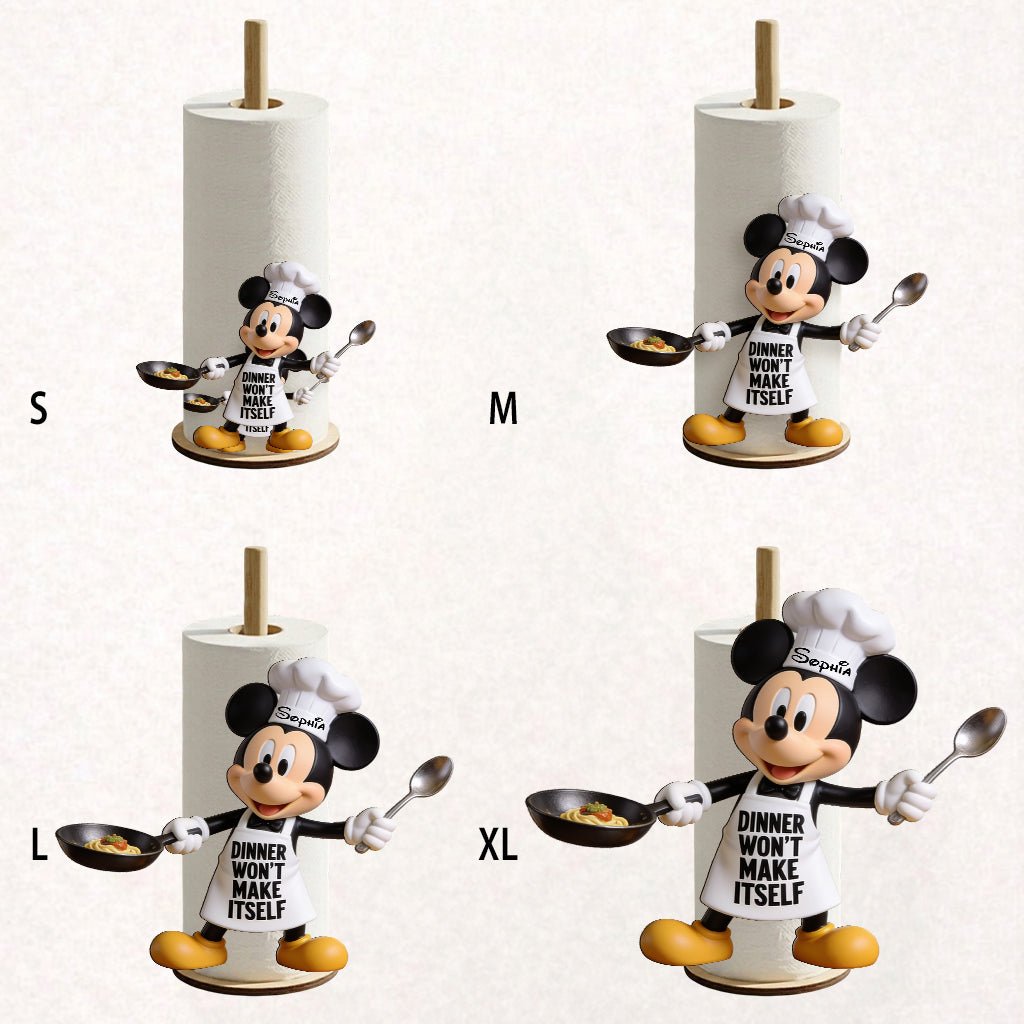 Won't Make Itself - Personalized Mouse Paper Towel Stand