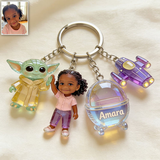 The Force Of Friendship - Personalized The Force Premium Keychain With Charms