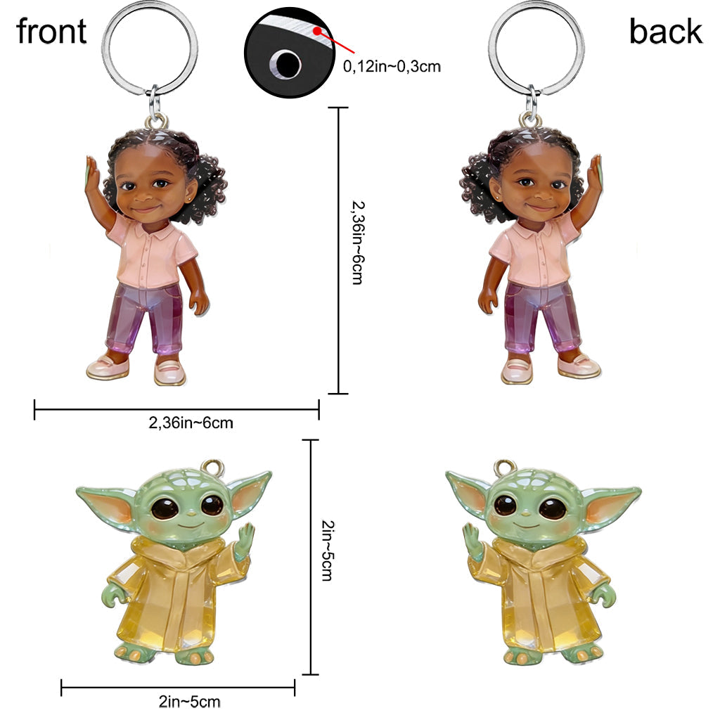 The Force Of Friendship - Personalized The Force Premium Keychain With Charms
