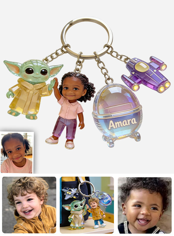 The Force Of Friendship - Personalized The Force Premium Keychain With Charms