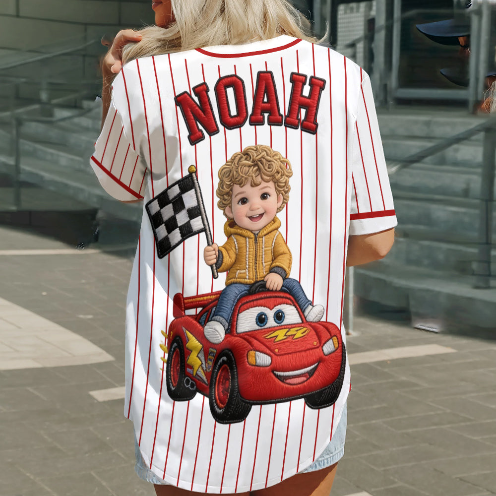 Little Racer - Personalized Racing Lover Baseball Jersey