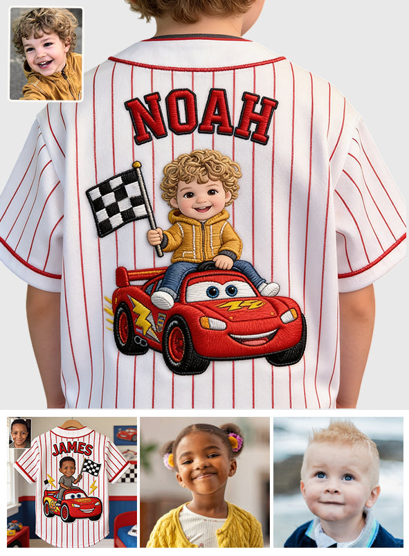 Little Racer - Personalized Racing Lover Baseball Jersey