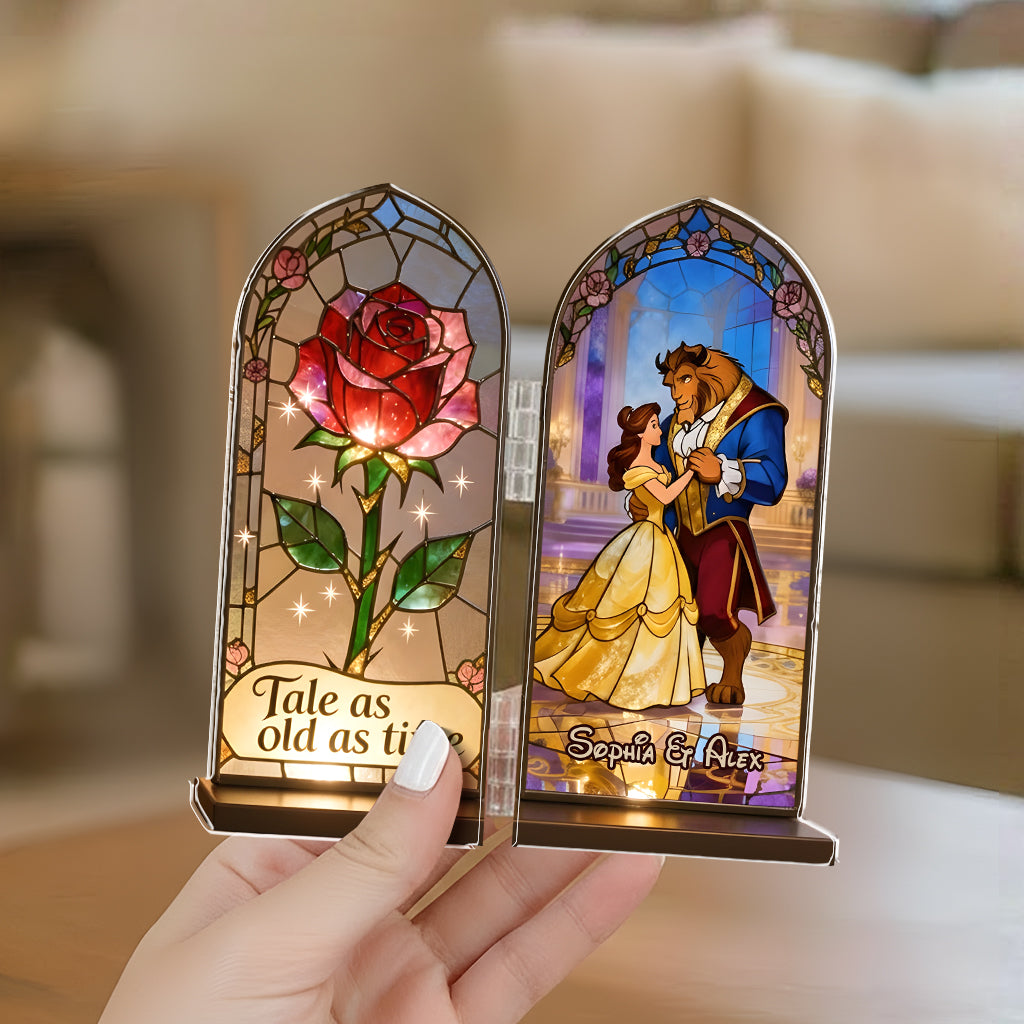 Tale As Old As Time - Personalized Beauty And The Beast Acrylic Diptych