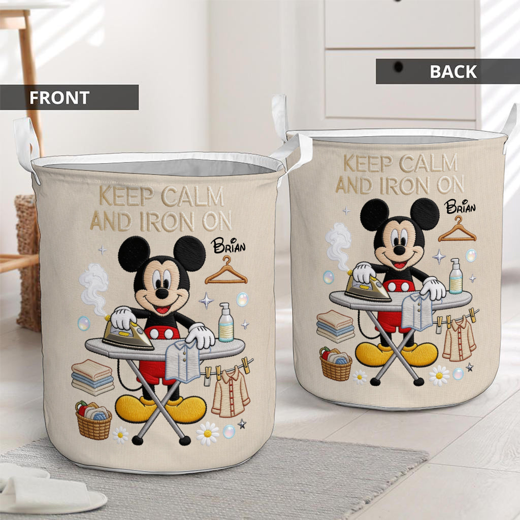 Keep Calm And Iron On - Personalized Mouse Storage Basket