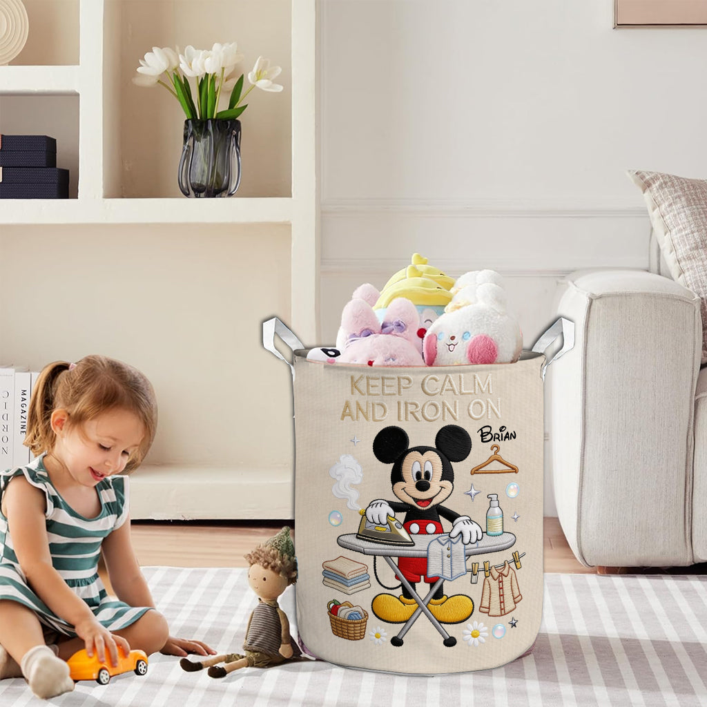 Keep Calm And Iron On - Personalized Mouse Storage Basket