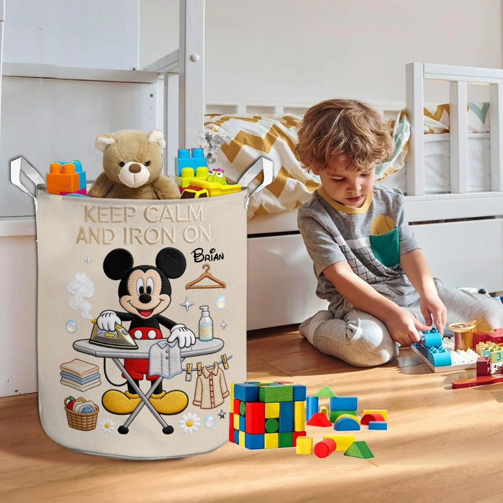 Keep Calm And Iron On - Personalized Mouse Storage Basket