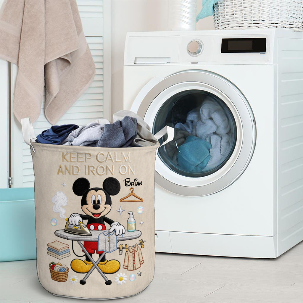 Keep Calm And Iron On - Personalized Mouse Storage Basket