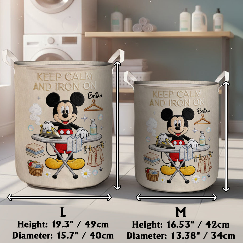 Keep Calm And Iron On - Personalized Mouse Storage Basket